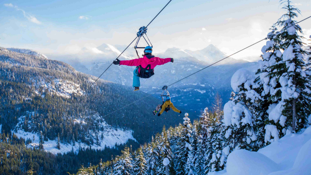 zip wire in courchevel